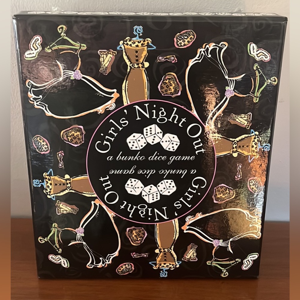 NWT Bunco Dice Game “Girl’s Night Out” Version with Bonus 12 Drink Coasters